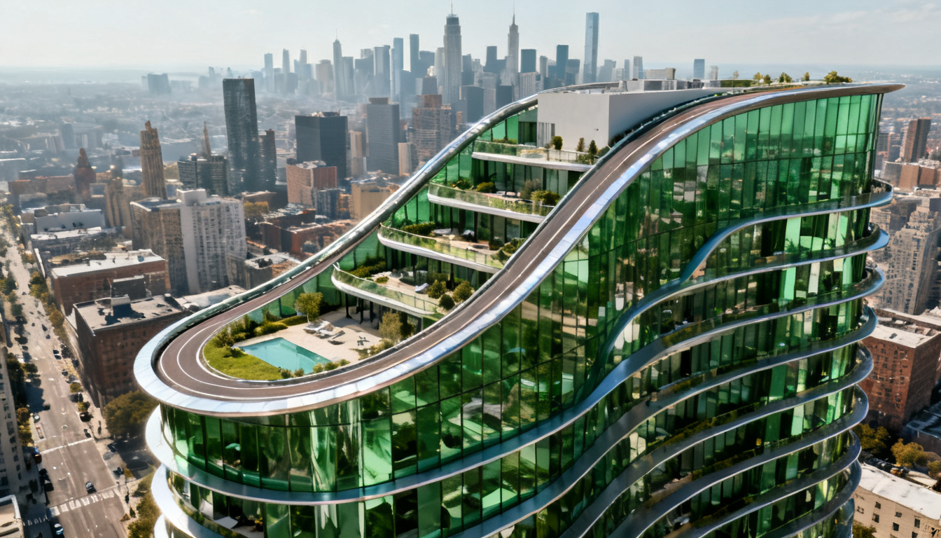 Exterior view of The Residences at 400 Central, a 46-story luxury condominium tower rising 515 feet above downtown St. Petersburg, Florida, the tallest residential building on Florida's Gulf Coast