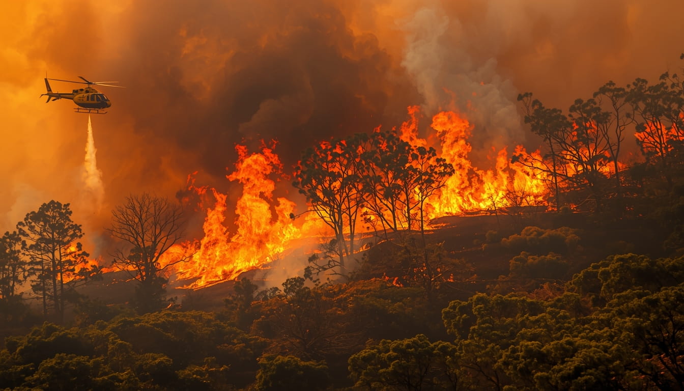 Southwest Florida wildfire raging in Picayune Strand State Forest Collier County April 2026 with thick smoke and firefighters battling the 1700-acre blaze